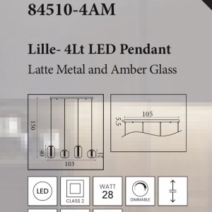 Lustra cu 4 pendule LED Lille 600286 universul-luminii.ro