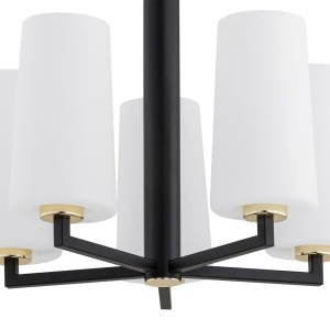 Lustra cu 5 brate design modern CAMELOT PLUS negru 107996 universul-luminii.ro