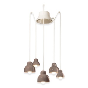 Lustra cu 5 pendule design italian realizat manual din ceramica BERIMBAU 216286 universul-luminii.ro