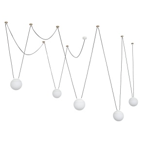 Lustra cu 5 pendule design modern MINE SPACE White 28375-5L 174696 universul-luminii.ro