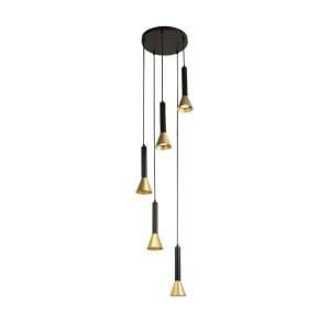 Lustra cu 5 pendule design modern Signal - Img 1