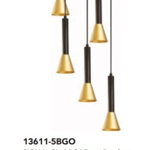 Lustra cu 5 pendule design modern Signal - Img 3