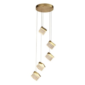 Lustra cu 5 pendule LED Cuboid