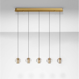 Lustra cu 5 pendule LED design modern LICIO 158216 universul-luminii.ro