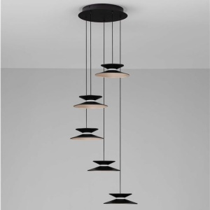 Lustra cu 5 pendule LED design modern Morfi 236756 universul-luminii.ro