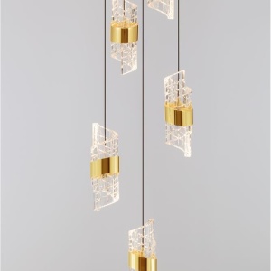 Lustra cu 5 pendule LED design modern Seneca 228376 universul-luminii.ro