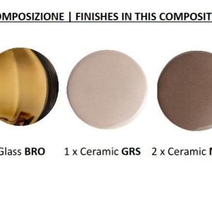 Lustra cu 6 pendule design italian realizat manual din ceramica si sticla AFOXÉ Mix 125946 universul-luminii.ro