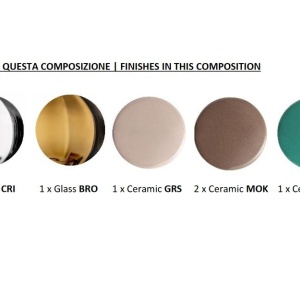 Lustra cu 6 pendule design italian realizat manual din ceramica si sticla AFOXÉ Mix 125956 universul-luminii.ro