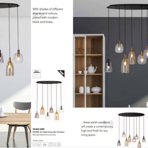 Lustra cu 8 pendule design modern Divine 221976 universul-luminii.ro