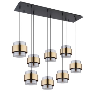 Lustra cu 8 pendule design modern MILLEY negru, auriu 114016 universul-luminii.ro