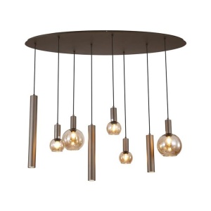 Lustra cu 8 pendule mixte Lyon 600256 universul-luminii.ro