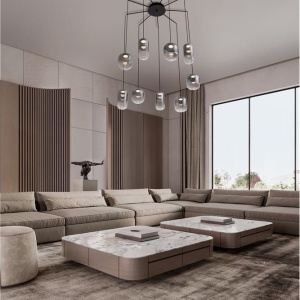 Lustra cu 9 pendule LED design modern AELIA 232516 universul-luminii.ro