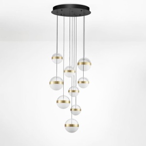 Lustra cu 9 Pendule LED stil modern ALAZ - Img 5