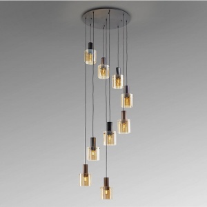 Lustra cu 9 pendule suspendate Moka - Img 2