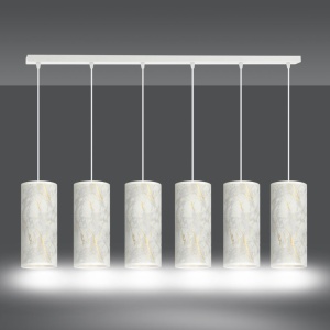 Lustra cu pendule design elegant KARLI 6 alba 101476 universul-luminii.ro