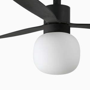 Lustra cu Ventilator si telecomanda AMELIA L BALL LED negru 126896 universul-luminii.ro