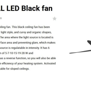 Lustra cu Ventilator si telecomanda AMELIA L BALL LED negru 217006 universul-luminii.ro
