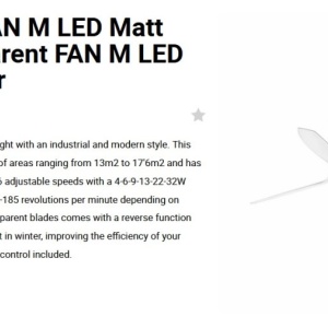 Lustra cu Ventilator si telecomanda MINI TUBE M LED alb mat/transparent 124526 universul-luminii.ro