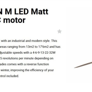 Lustra cu Ventilator si telecomanda MINI TUBE M LED negru mat/maro 124716 universul-luminii.ro