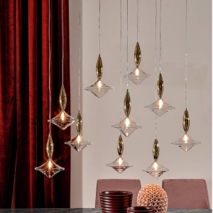 Lustra deosebita cu 6 pendule design LUX Étoile 03 173886 universul-luminii.ro
