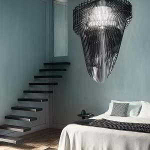 Lustra design Art Deco realizata manual Aria XL Black Fade 215156 universul-luminii.ro