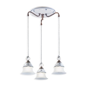 Lustra design clasic cu decor ceramic realizat manual FERRARA