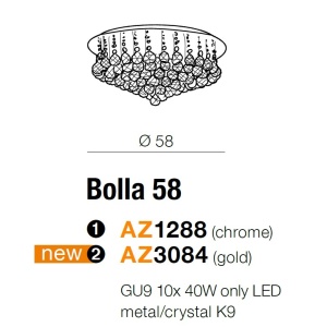 Lustra design elegant BOLLA 58 auriu ZZ AZ3084 188016 universul-luminii.ro