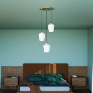 Lustra design italian din alama si sticla Talis - Img 10