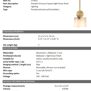 Lustra design LUX Etruscan Square 113911 HZ 74416 universul-luminii.ro