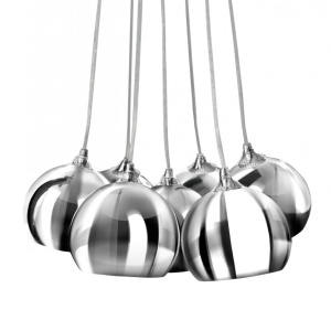 Lustra design modern Noa 7 chrome/white