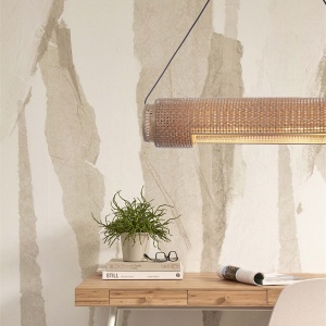Lustra eco din bambus Bhutan cilinder 85cm, nat 178376 universul-luminii.ro