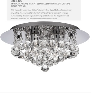 Lustra eleganta design modern Hanna crom 4L 3404-4CC SRT 185156 universul-luminii.ro