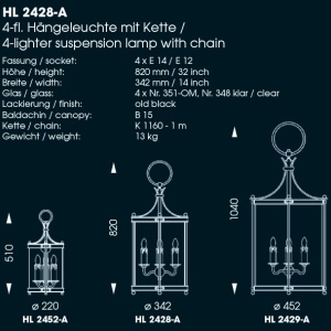 Lustra iluminat exterior din fier forjat HL 2428-A 61396 universul-luminii.ro