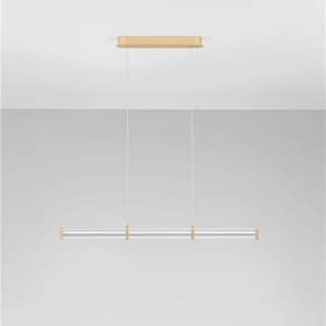 Lustra LED 2700K suspendata design liniar PHEME auriu periat - Img 3