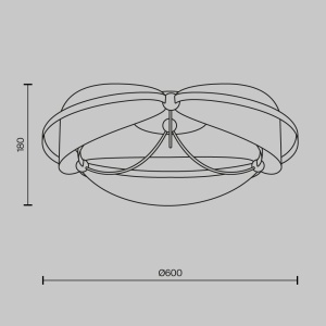 Lustra LED aplicata design decorativ Breeze - Img 6