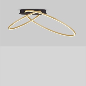 Lustra LED aplicata design modern minimalist KIKLOS auriu/negru - Img 5