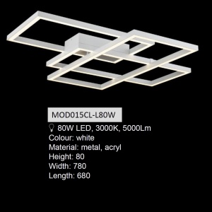 Lustra LED aplicata design modern Rida alba MYMOD015CL-L80W - Img 3