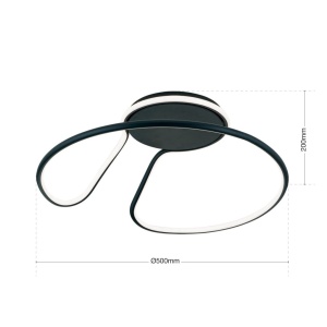 Lustra LED aplicata stil minimalist CLAIRE neagra - Img 8