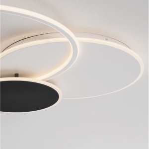 Lustra LED aplicata stil modern RUBIC alb negru - Img 6
