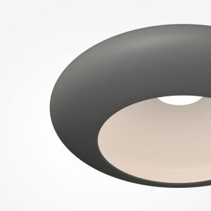 Lustra LED aplicata tavan din aluminiu gri Aros - Img 2