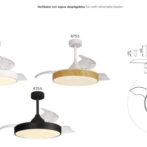 Lustra LED CCT cu ventilator si telecomanda ALASKA alb MA-8752 172056 universul-luminii.ro