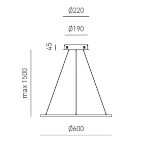 Lustra LED circulara diametru 60cm ERIKA 146646 universul-luminii.ro