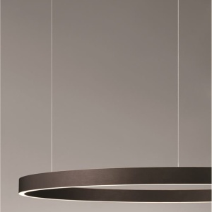 Lustra LED circulara ELOWEN 98cm, maro 228476 universul-luminii.ro