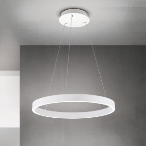 Lustra LED circulara iluminat sus si jos KOLK alb 60cm - Img 2