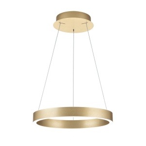 Lustra LED circulara iluminat sus si jos KOLK auriu periat 40cm