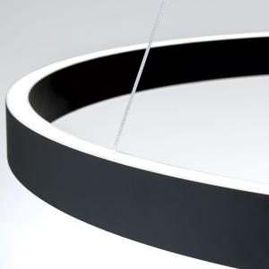 Lustra LED circulara iluminat sus si jos KOLK negru 80cm - Img 6