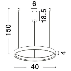 Lustra LED circulara PERRINE 40cm, maro 147726 universul-luminii.ro