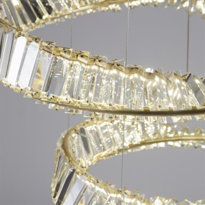 Lustra LED cristal design lux circular Tier 3 147556 universul-luminii.ro