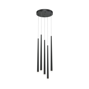 Lustra LED cu 5 pendule stil minimalist modern Cascade negru