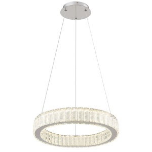 Lustra LED cu telecomanda design modern Mucky crom 50cm